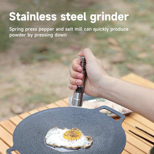 Kryddbehållare set kryddflaskor set camping picknick fiske grill Khaki