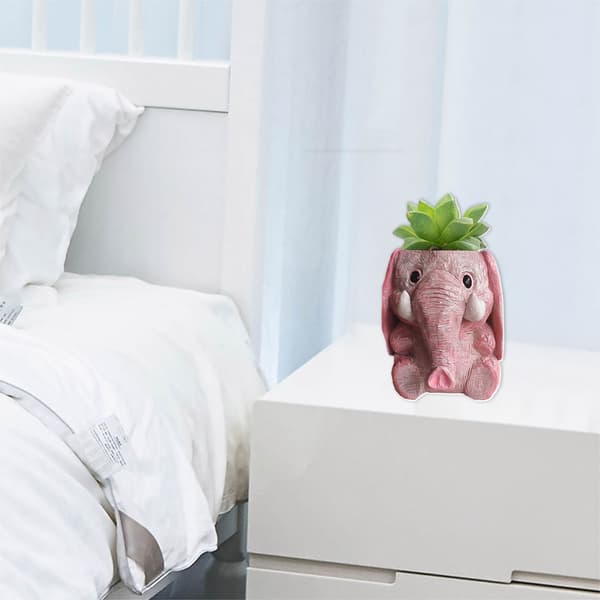 Elephant Flowerpot Penholder UV Epoxy Form Cement Gips Ler Silikone Form