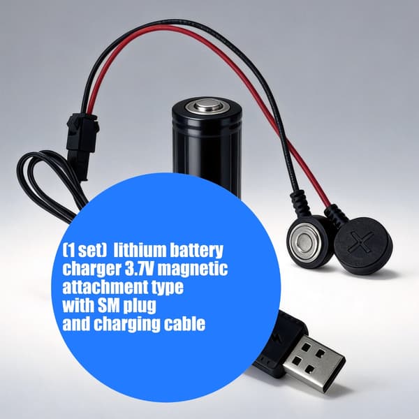Effektiv magnetisk ladekabel PVC-tekstur for 18650-batterier 50 cm lang