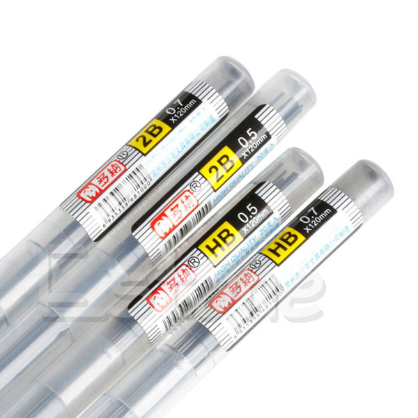 0,5 mm HB blyertspenna mekaniska blyertspennor Passar de flesta 0,5 mm mekaniska pennor Ett rör med 20 avledningar Skriv smidigt