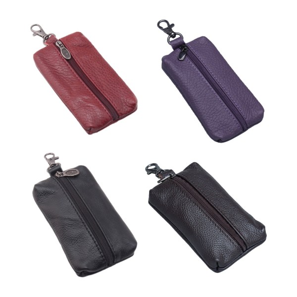 Trendikäs keinonahkainen avainpidike lompakkokotelon case cover auton avainten säilytykseen Purple