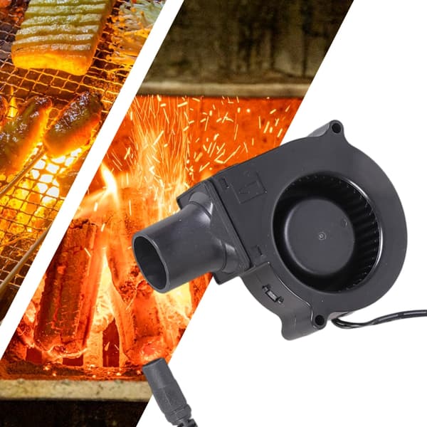 12V AC centrifugalfläkt 7530 med variabel hastighet, idealisk för att starta grillbränder