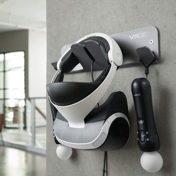Universal veggmontert holder for Quest 1/2/Rift/Rift-S/HTC Vive VR-headset - Displaystativ for oppbevaring, plassbesparende Black