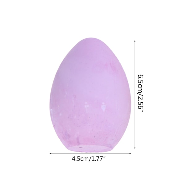 6 st/förpackning Härliga äggformade giftfria färgade dammfria krita Premium Chalk Kits