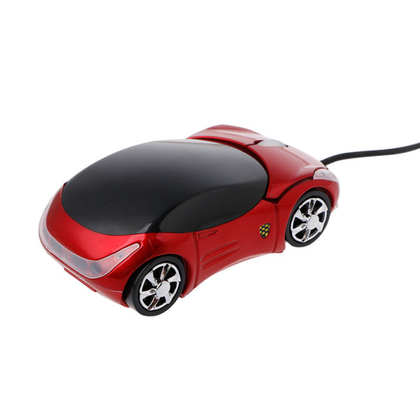 Bilformad trådbunden 3D optisk mus Minisladd Bärbara möss för affärsresor Pink