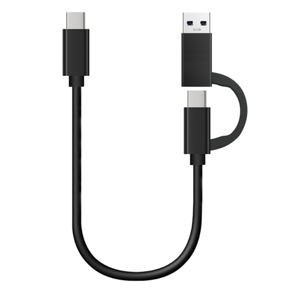 Hurtigopladningskabel 2 i 1 USB A/C til Type-c-ledning til opladning af datasynkronisering 10 Gbps