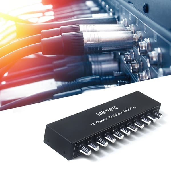 HP10 Hovedtelefonforstærker Auditory Mixer med 1 Input Integration 10 Output