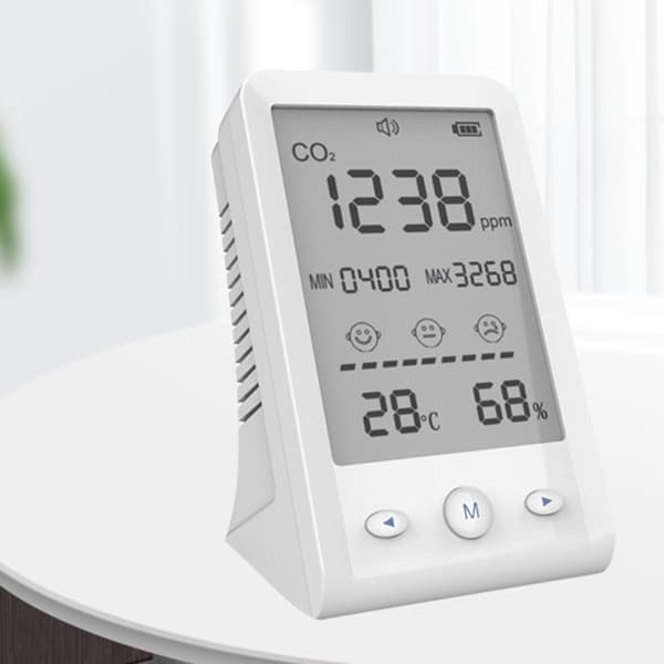 IR CO2-mätare med temperatur- och fuktdetektering LCD-display för hemmet
