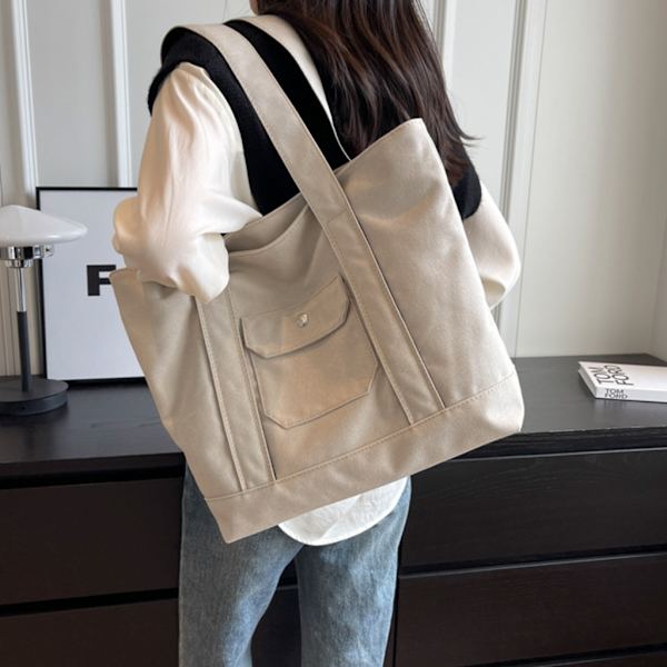 Indkøbstasker Bogtaske Trendy taske Mode Casual Shopper Bag Alsidig håndtaske Brown