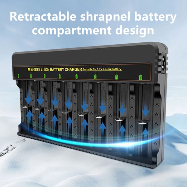 18650 Batteriladdningsdocka Stöder Upp Till 8 Batterier Samtidigt