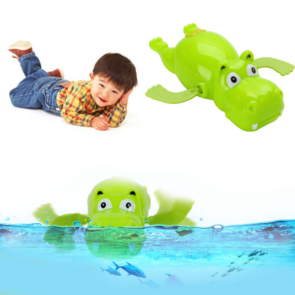 1 st Barn Baby Badande Float Flodhäst Djur Urverk Dabbling Toy Rolig