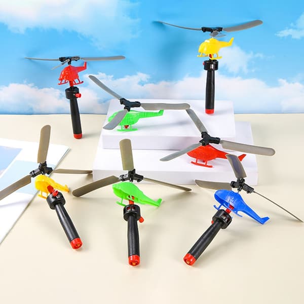 Mini lentävä helikopterilelusetti, bambuhelikopteri, ulkolelu, lasten juhlapalvelus