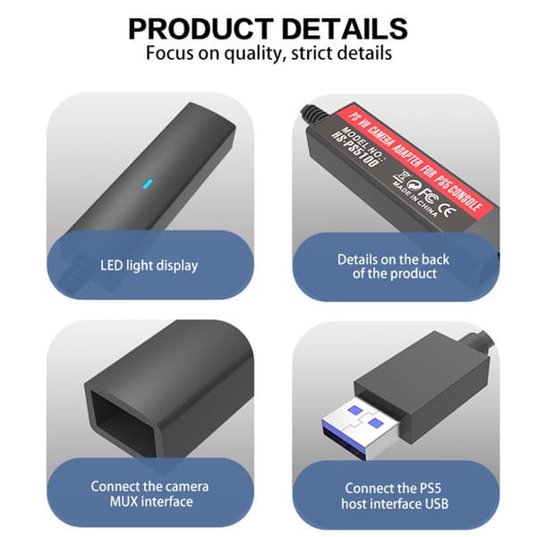 Spillkonsoll USB 3.0 PS VR til kabeladapter spilltilbehør