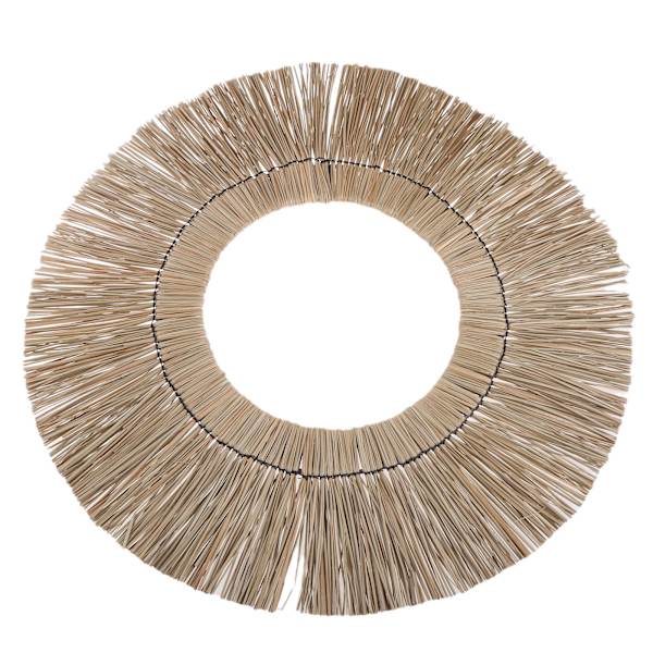 Nordic Raffia Hängande väggspegel Boho Dekorativa sminkspeglar Vardagsrum Sovrum Badrumsinredning