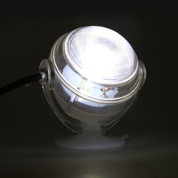 LED Aquarium Light Dränkbara fisktankar Lampor Vattentät Mini Lamp Spotlight White