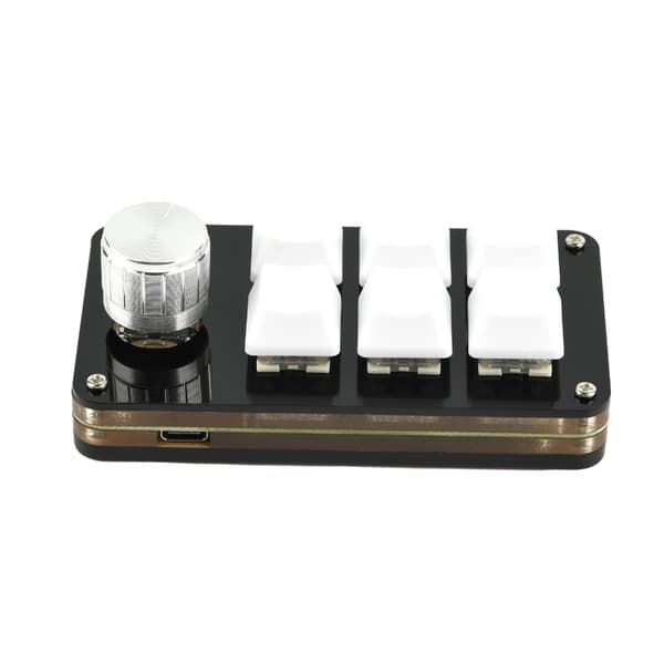 6 Tasters Mini-tastatur med 1 knapp, tilpassbar for spill, videoredigering og programmering