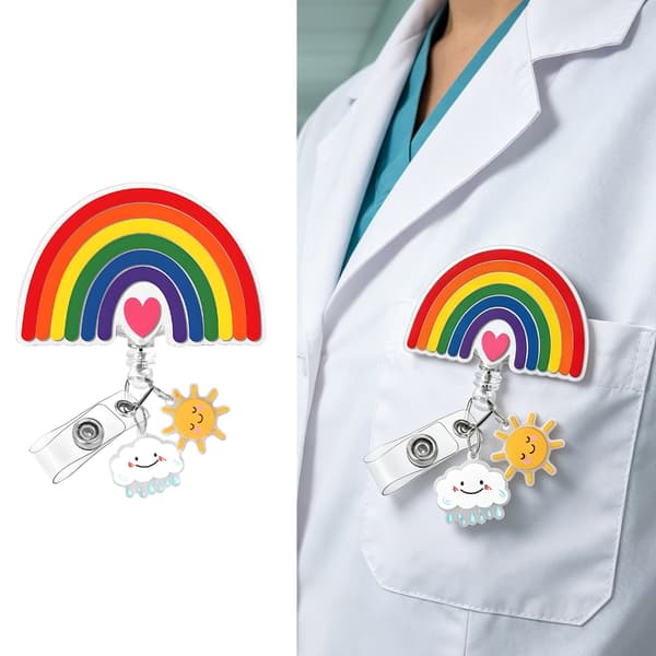 Färgglad ID-klämma för daglig kortåtkomst på uniform