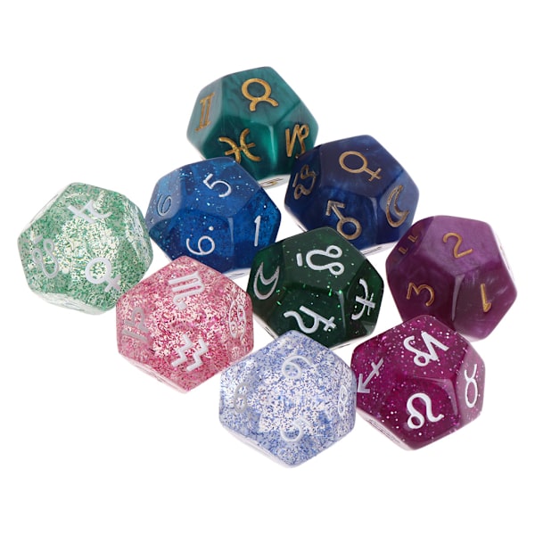 Astrologiset noppakuutiot 12-sivuiset monitahoiset noppakuutiot Astrologia Tarot-kortti Tähdistö C