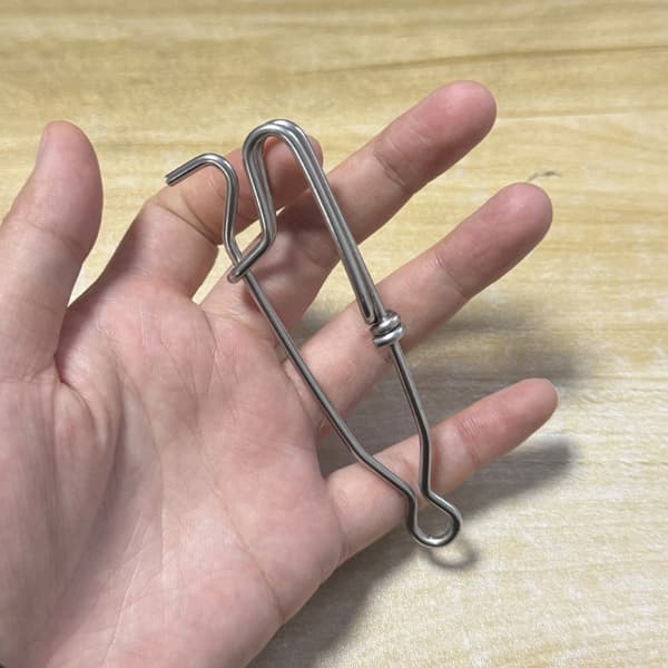 4 stk. Longline Grenbøjle Snap Swivels Rustfri Stål Krog Snap Pin