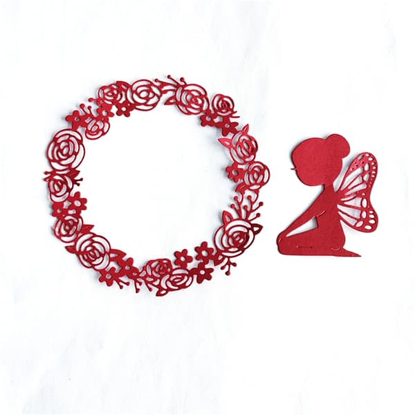 Fjärilsflicka Skärmallar för Scrapbooking Kolstål Stansmallar
