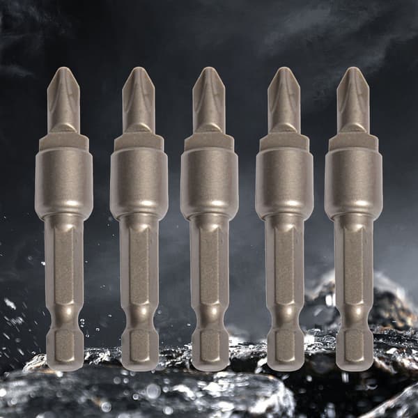 Industriel styrke krydshovedbits pakke med 5 indbygget magnetisk fastholdelse