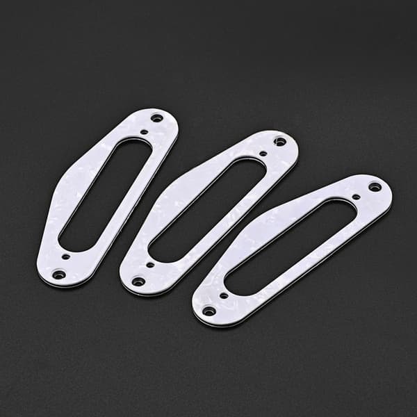 3 st T-Style Single Coil Halsmikrofon Surround Ring Vit Pärlemor