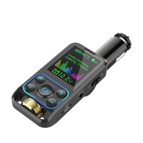 Bluetooth-kompatibel 5.0 FM-sändare för bil Trådlös FM-radioadapter Musikspelare FM-sändare Bilsats med USB