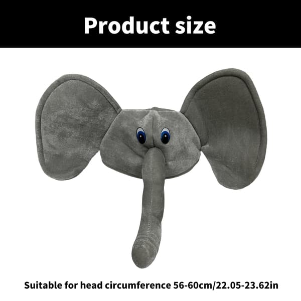 Nyhet Elefant Hodeplagg Lue Komfortabel Varm Kostyme Lue Rollespill Hodeplagg