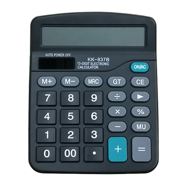 Big Button 12-cifrede standard elektroniske regnemaskiner AA batteri kontorregner
