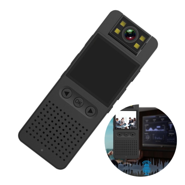 Digital actionkamera Polis brottsbekämpande liten kamera Micro Body Camcorder 1080P Night Vision Hotspot Sportkamera null - No card