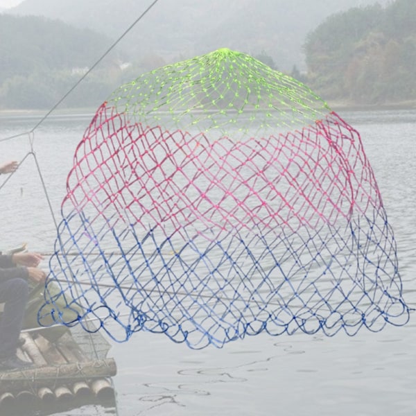 Nylon Fiskegarn Rhombus Meshs Hull Garn Folding Nylon Landing Dip Net WB3 model 50cm