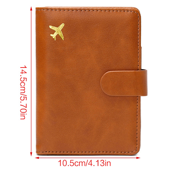 PU-nahkainen RFID-estopassipidike Matkakortti Lompakon passin cover Gray
