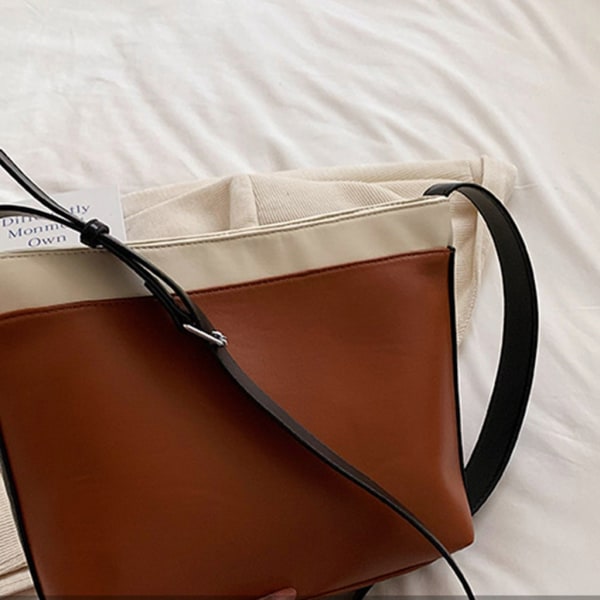 Mote skulderveske Håndvesker Pendleveske Casual Messenger Bag for kvinner Dame Brown