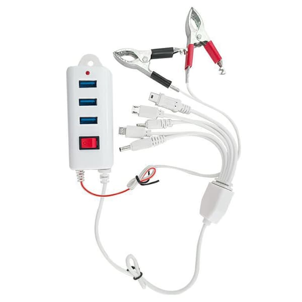 ABS Konstruksjon Universell Batteri Smarthone Lader 3 USB Klipplader