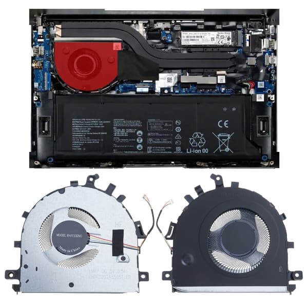MateBook D15 D 15 BoB-WAH9 WAH9P Laptop CPU Køleventilator CPU Radiator