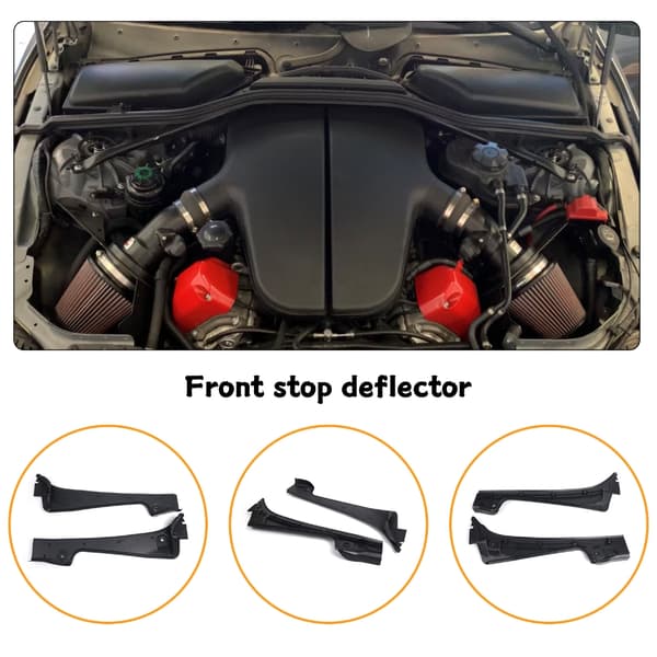 Vindusvisker Spylerdyser Deksel Trim Panel Gummilist for E60 E61