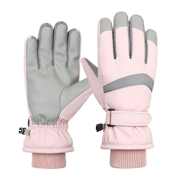 Pekskärm Vinterhandskar Vattentäta Snöskidhandskar Kallväderhandskar Pink
