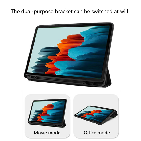 för S7 S7 FE S7+ Tablet för case TPU-skyddande cover Flexibelt för Sma Purple S7