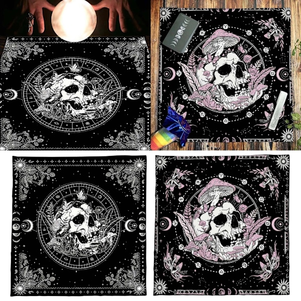 Dekorativ Tarot-duk for hekserier - Duk for tarot-entusiaster A 75x75cm