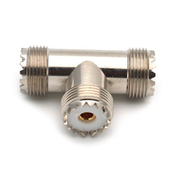 UHF PL259 til Dual UHF Hun SO239 Adapter RF koaksialt stik UHF T Form