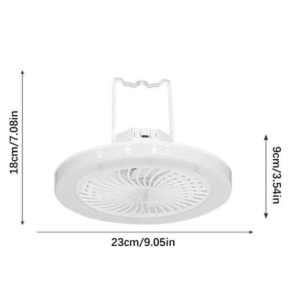Bærbar loftventilatorlampe Justerbar ventilator Bærbar bordventilator Nem montering