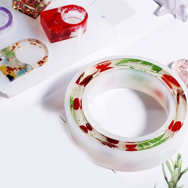 6 hulrum silikone ringforme harpiks smykker silikoneforme til epoxyharpiks