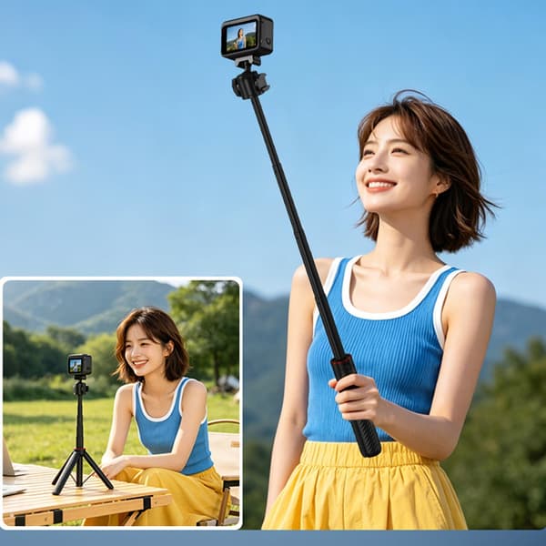 Magnetisk Actionkamera Grep Stativ Selfiepinne med Kulehode for X5