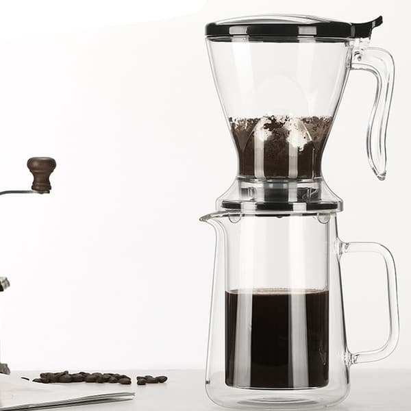 Elegant 650ML kaffedroppare och glaskaraffset för kaffeentusiaster present