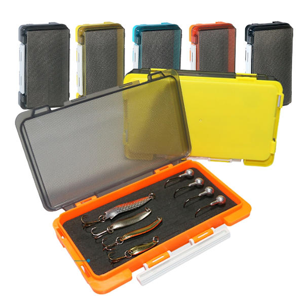 Flugfiske Lures Box Jig Head Hook Organizers Fiskeutrustning Box Flugfiske Lures Behållare Blue