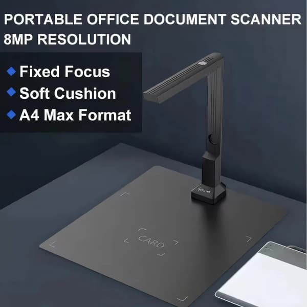 Bärbar 16MP USB-dokumentskanner för A4-papper med OCR-textigenkänning
