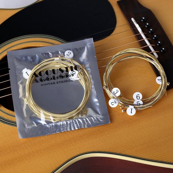 6-pack med klassiska folk-gitarrsträngar för folk-gitarr