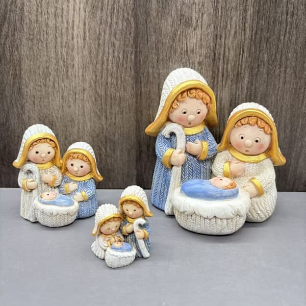 Julekrybbefigurer, bordpynt, religiøs julepynt