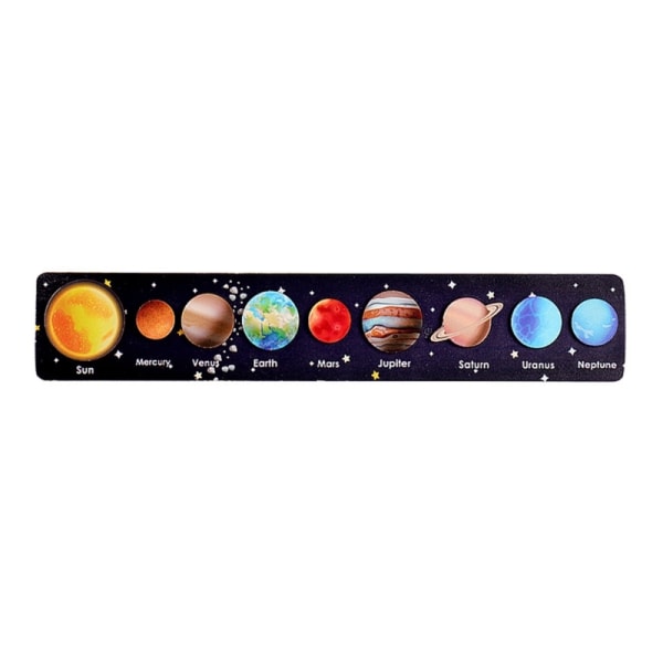 Montessori Toy Solar System Puzzle Varhaiskasvatuslelu Planet Lelu toddler null - B