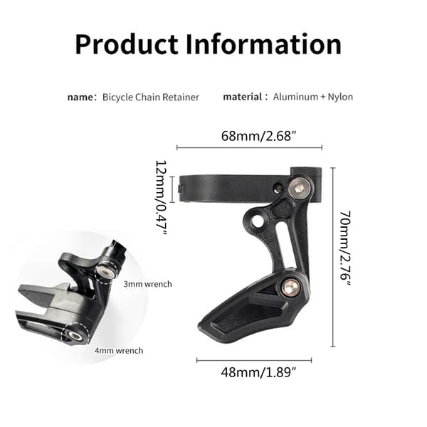 Kædestabilisator i aluminiumlegering til foldbare cykler